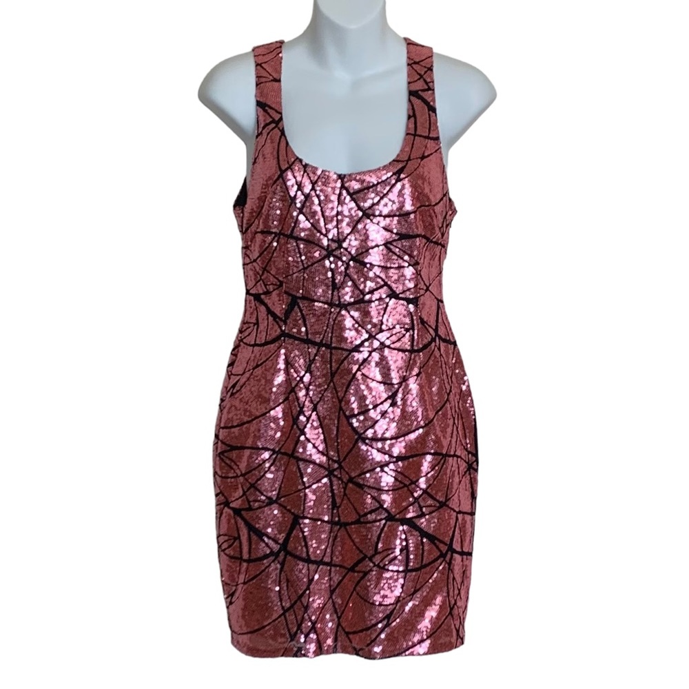 NWT 2B Bebe Sequined Mini Dress Sz S